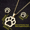 Paw/Cat Necklace Earrings Set